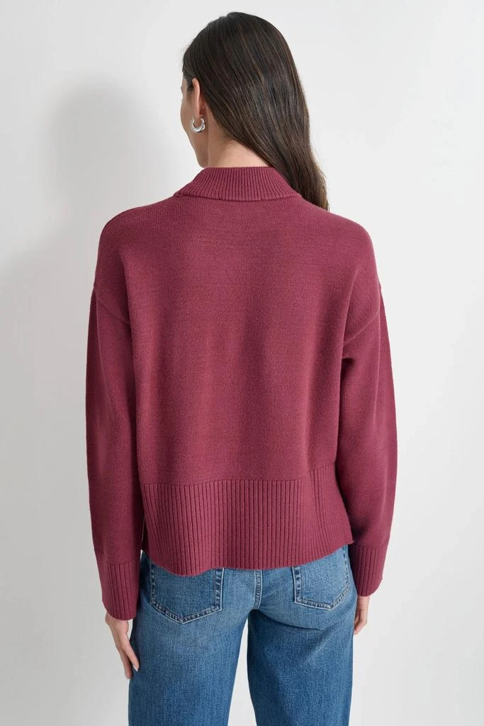 DKNY MOCK NECK HIGH LOW SWEATER 2