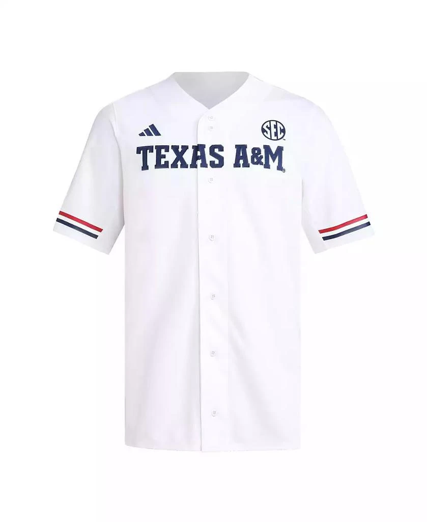 Adidas Men's White Texas A&M Aggies Replica Baseball Jersey 2
