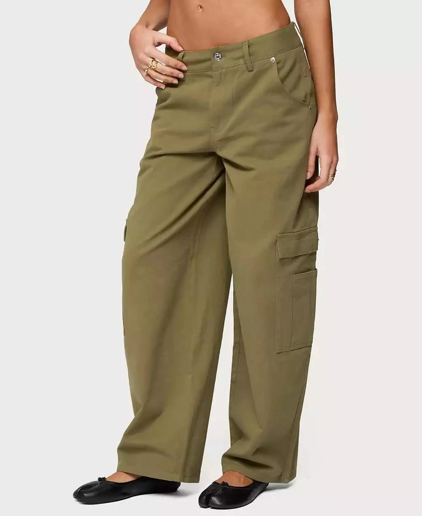 Edikted Women
s Jadah Low Rise Baggy Cargo Pants