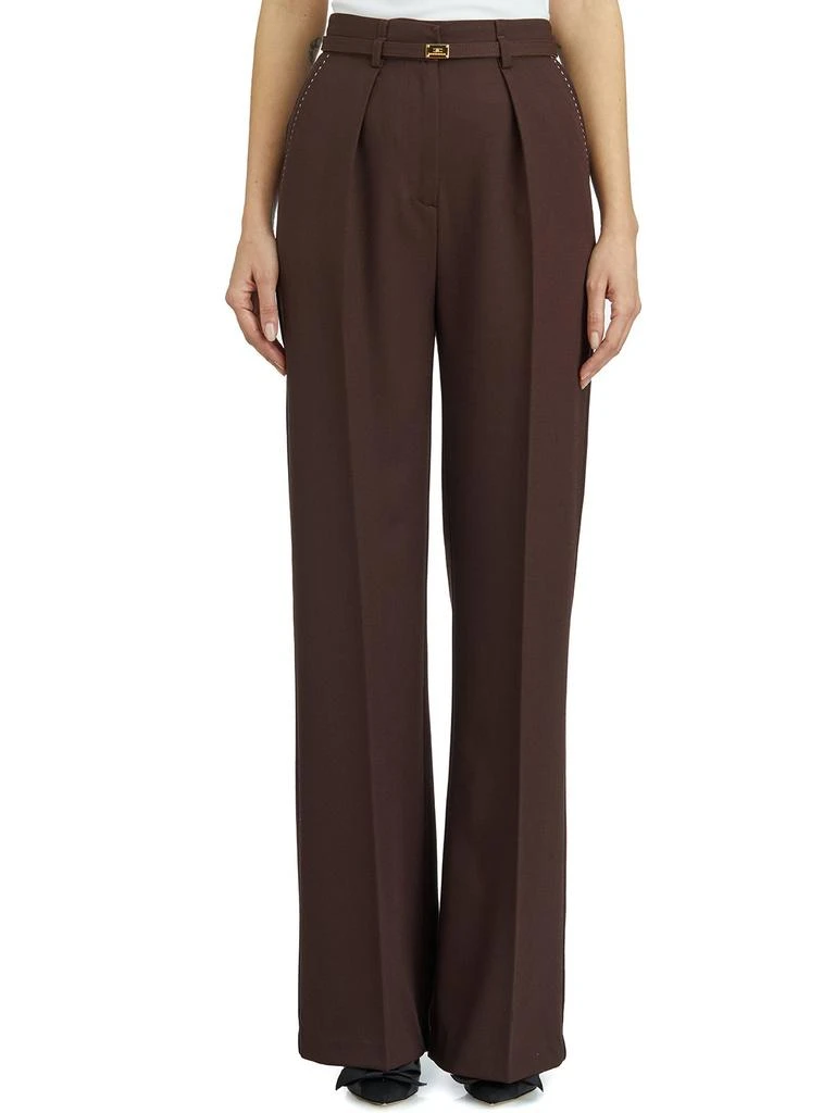 ELISABETTA FRANCHI Elisabetta Franchi Contrast Topstitched Cool Trousers 1