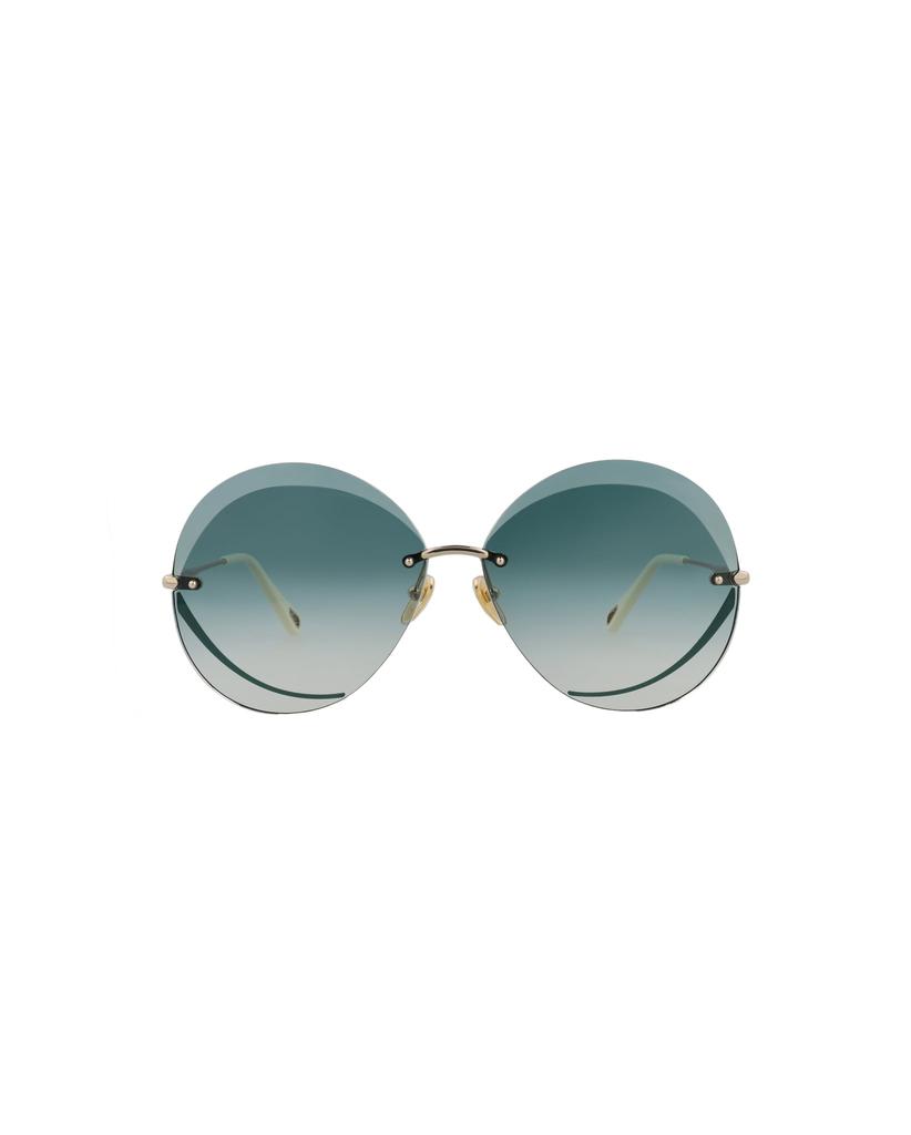 Chloé Round-Frame Metal Sunglasses