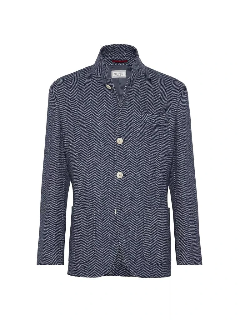 Brunello Cucinelli Chevron Blazer Style Outerwear Jacket 1