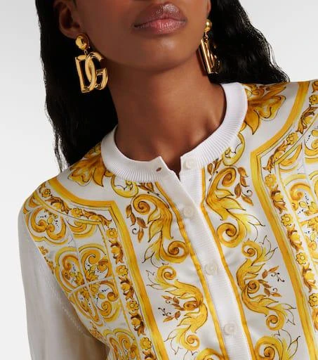 Dolce 
Gabbana Majolica silk twill cardigan 4