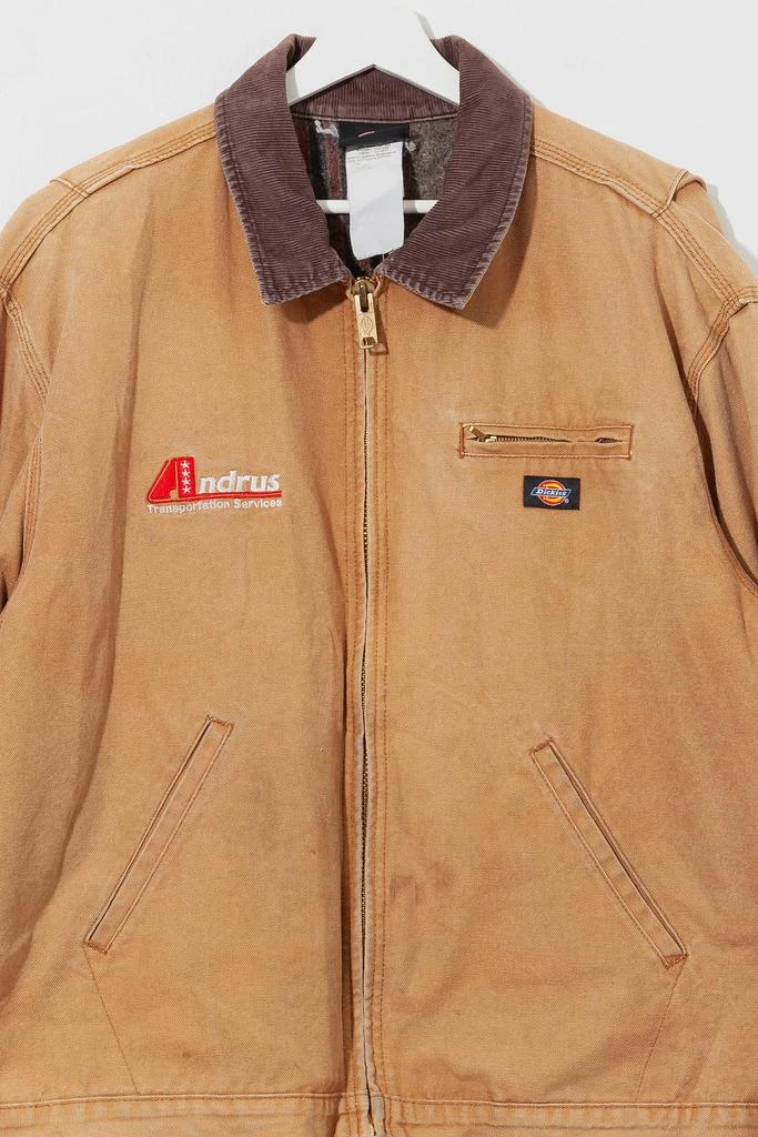 DICKIES Vintage Y2K Distressed Dickies Brown Canvas Work Jacket 2