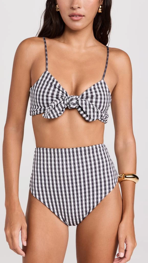 Sea Pucker Gingham Bikini Top 5