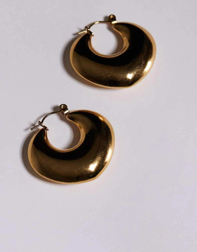 8 Other Reasons 8 Other Reasons teardrop chunky hoop earrings in 18k gold plated 3