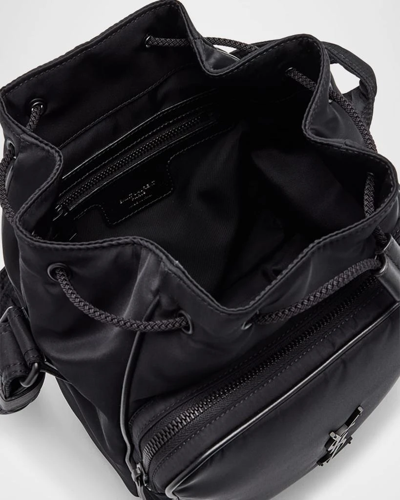 Yves Saint Laurent Men's Niki Small YSL Bucket Crossbody Bag in Nylon 4