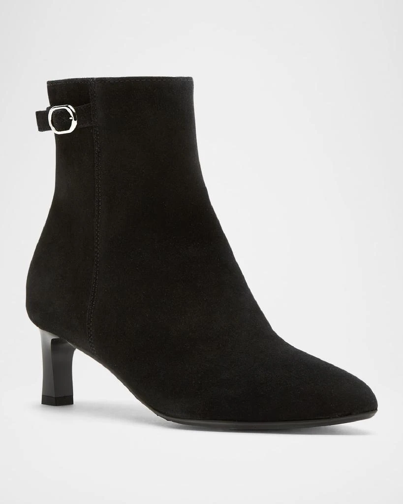 La Canadienne Arizona Suede Buckle Ankle Booties 3