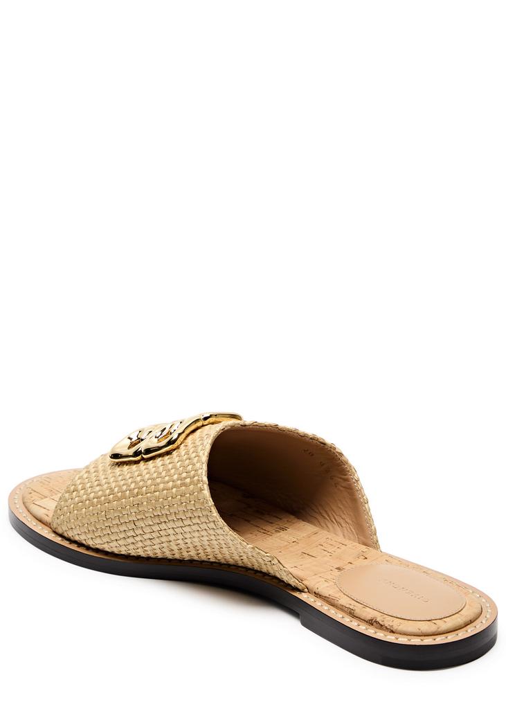 GIVENCHY 4G Liquid raffia sliders