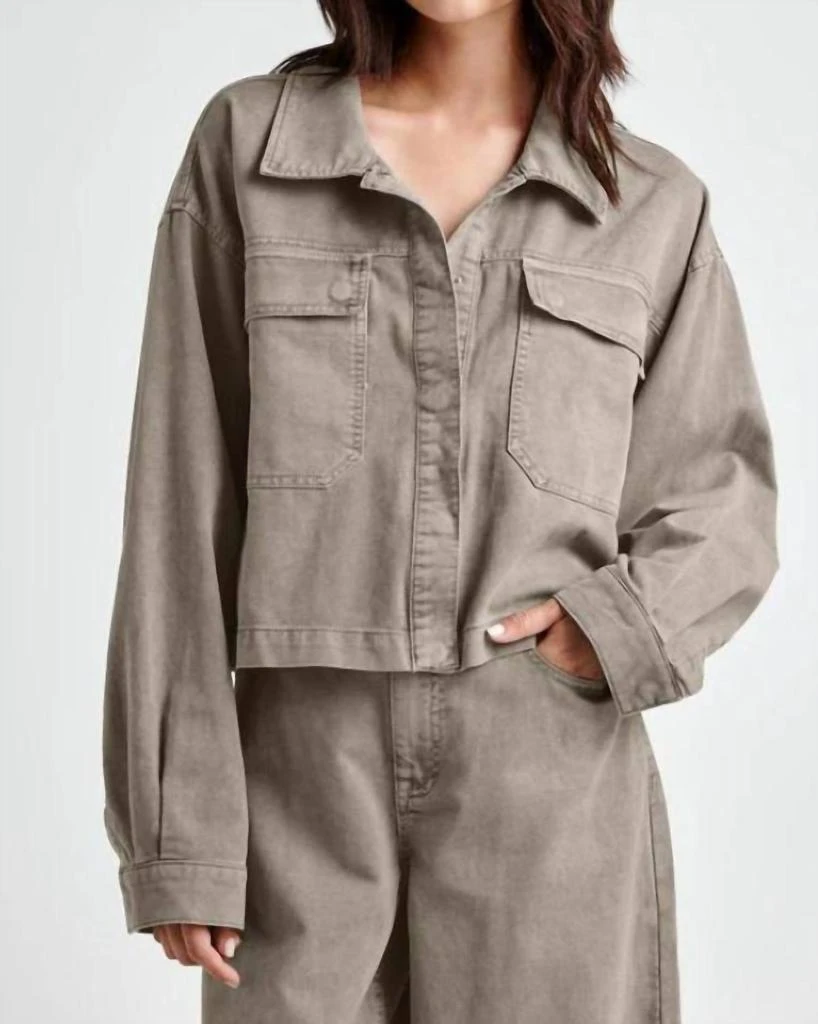 Splendid Sherpa Collar Jacket In Tawny 1
