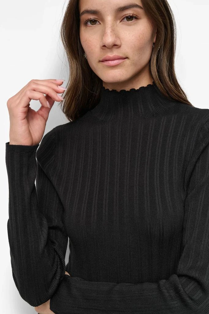 DKNY RIBBED MOCK NECK BODYSUIT 5