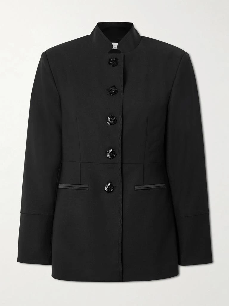 VIOLANTE NESSI Lille Satin-trimmed Wool-blend Blazer  - IT38