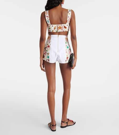 Dolce 
Gabbana Capri printed high-rise shorts 3