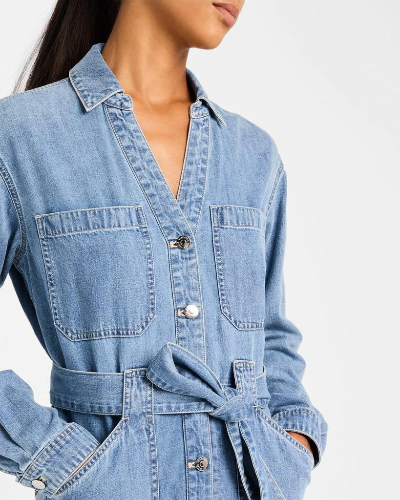 VERONICA BEARD Evelyn Belted Denim Shirtdress 5