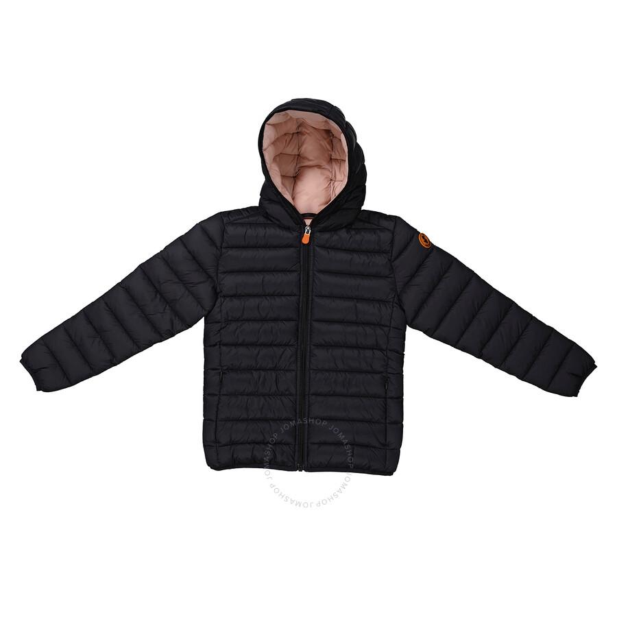 Save The Duck Girls Black Lily Down Puffer Hooded Jacket