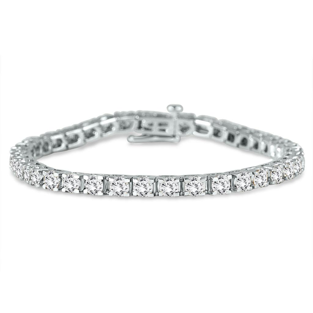 SSELECTS Ags Certified 7 Carat Tw Classic Diamond Tennis Bracelet In 14K