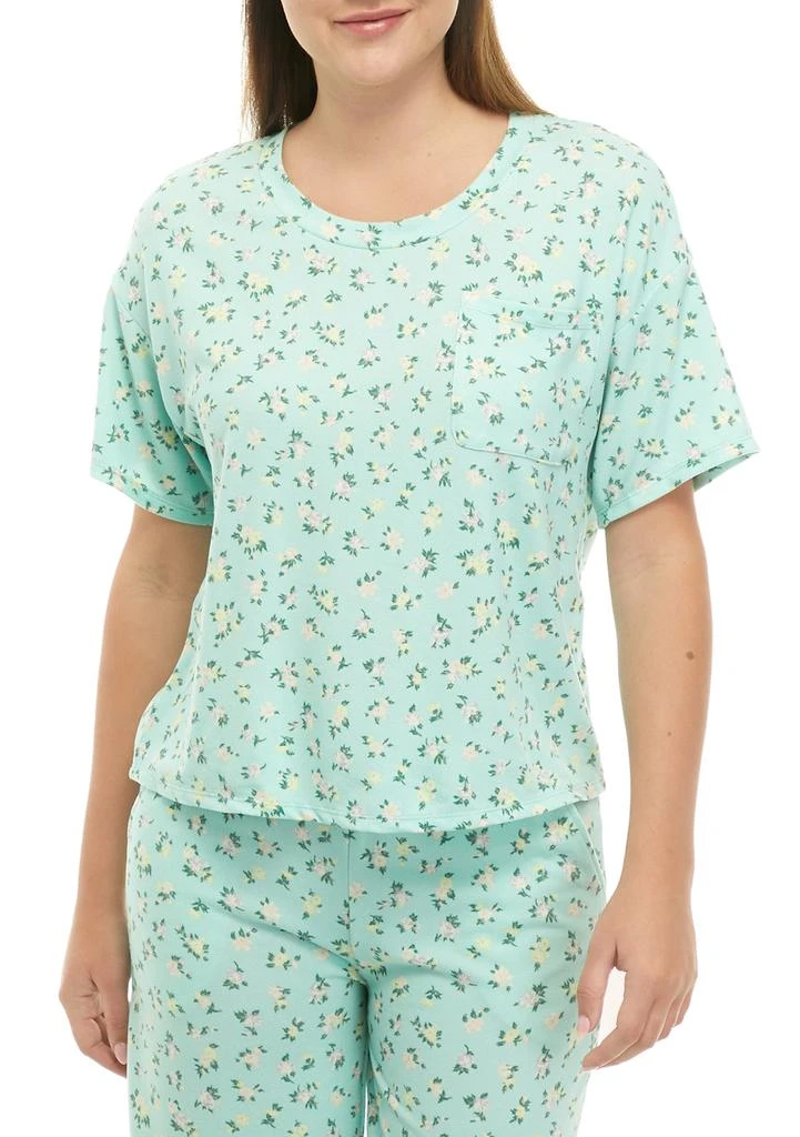 Love, Fire Ribbed Pocket Pajama T-Shirt 1