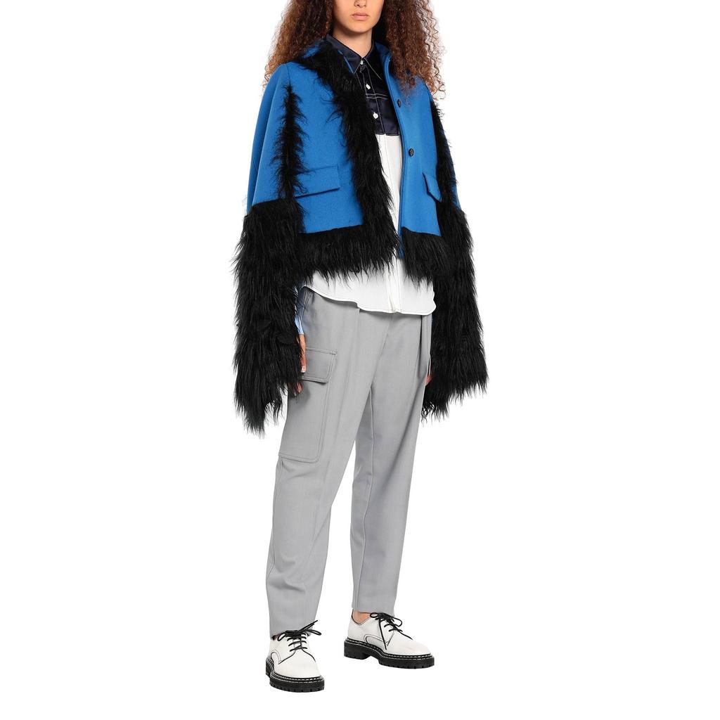 MAISON MARGIELA Maison Margiela Faux Fur Trimmed Cape Jacket