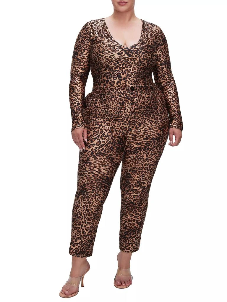 Good American Leopard High-Shine Compression Bodysuit 3