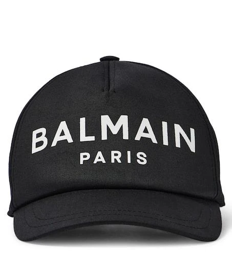 Balmain Logo cotton baseball cap 1