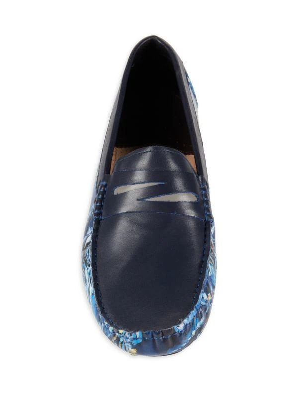 Robert Graham Fantoni Paisley Leather Penny Loafers 5
