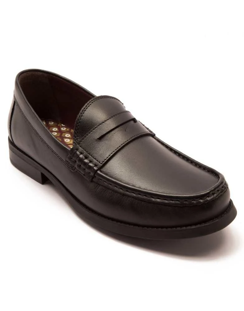 Thomas Crick THOMAS CRICK 'LAKELAND' men's slip-on formal leather loafer shoes in black 3