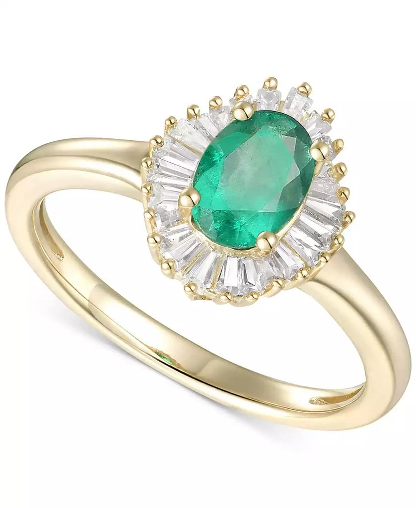 Macy's Sapphire (1 ct. t.w.) & Diamond (1/4 ct. t.w.) Ring in 14k White Gold (Also Available in Emerald, Tanzanite & Ruby) 1