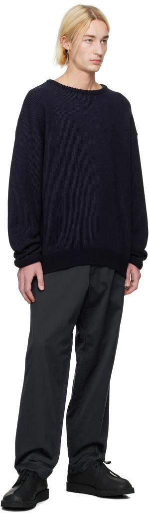 Nanamica Navy Wide Chino Trousers 4