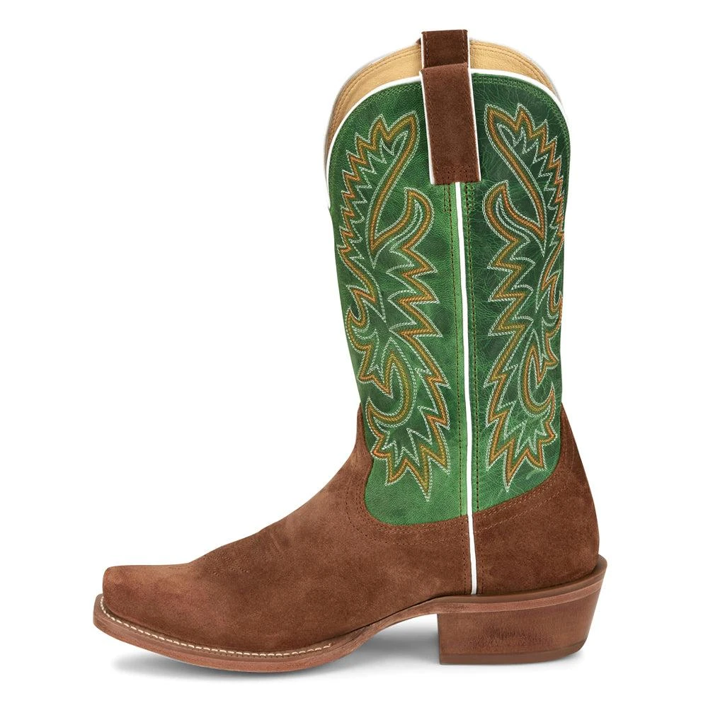 Justin Boots Jimmy Medium Square Toe Embroidered Cowboy Boots 3
