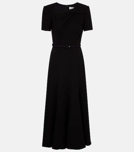 ROLAND MOURET Belted crpe midi dress - Dresses & Skirts - Free Shipping -  BeyondStyle