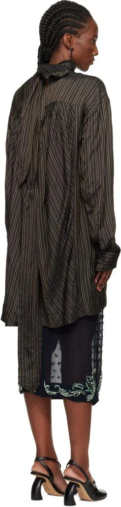 Dries Van Noten Brown Pussy-Bow Blouse 3