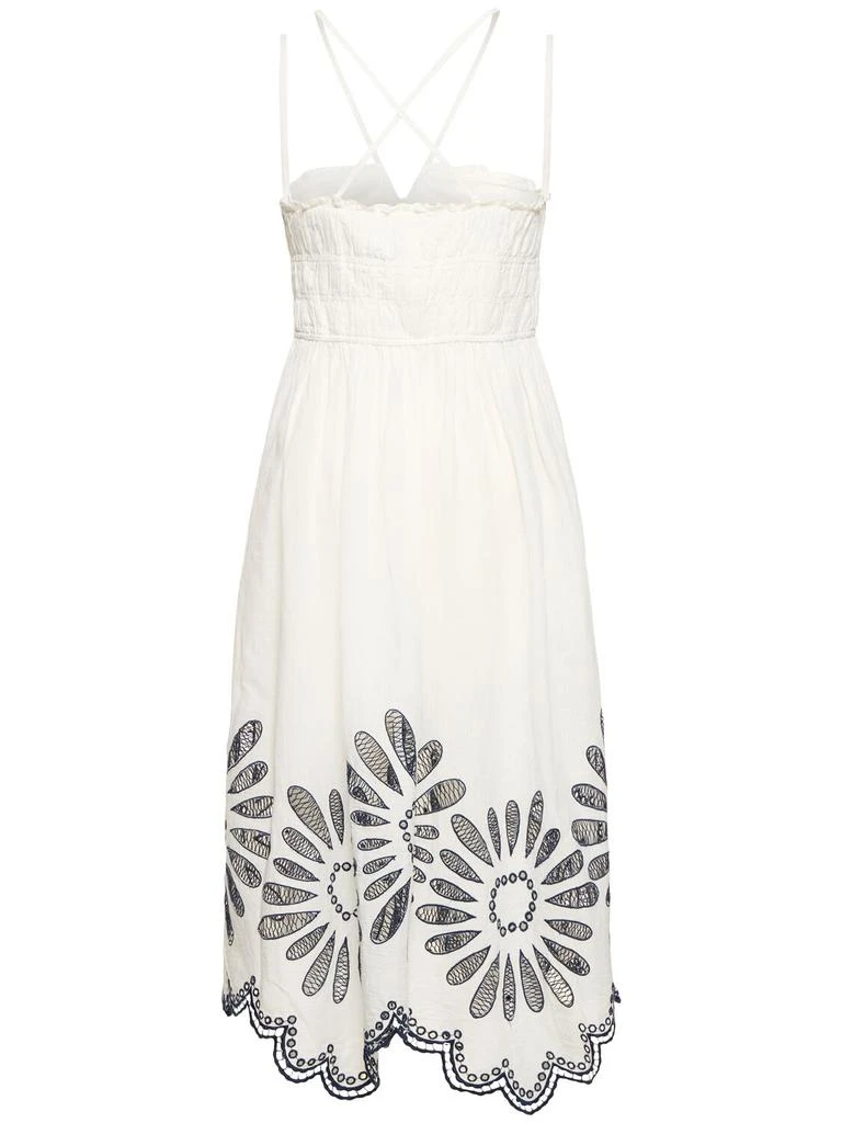 ULLA JOHNSON Beatrice Linen & Cotton Midi Dress 4