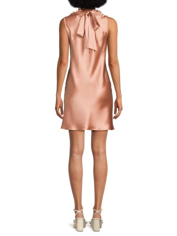 Renee C. Satin Bow Mini Shift Dress 2