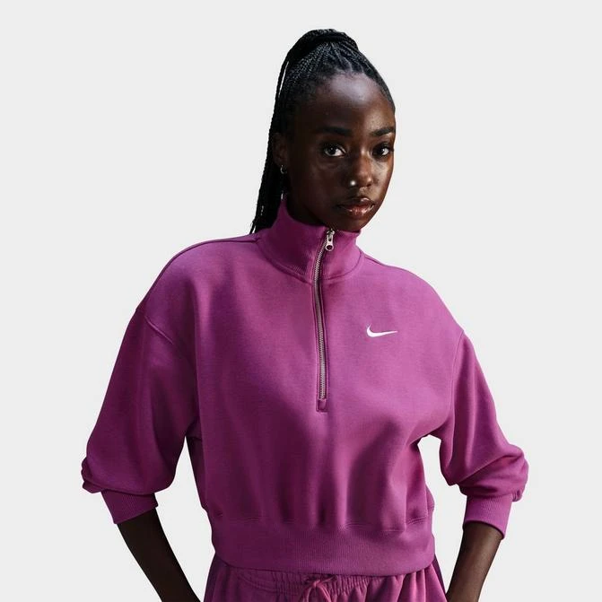 NIKE Women's Nike Sportswear Phoenix Fleece Oversized Half-Zip Crop Sweatshirt 1