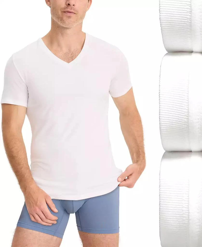 Jockey Men's Smooth Fit Stretch V-Neck T-Shirts, Pack of 3 6