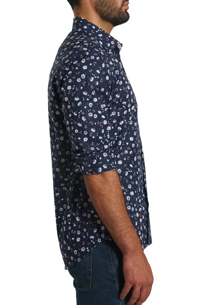 Jared Lang Trim Fit Floral Cotton Button-Up Shirt 3
