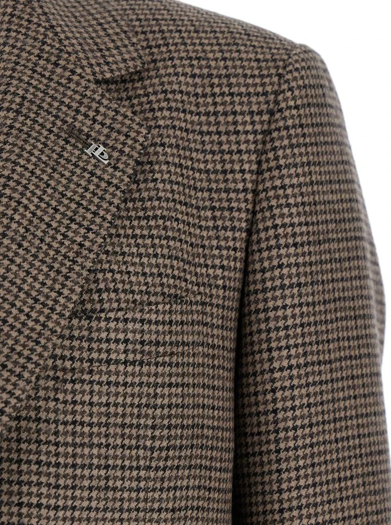 TAGLIATORE Tagliatore Single-Breasted Dogtooth Blazer 3
