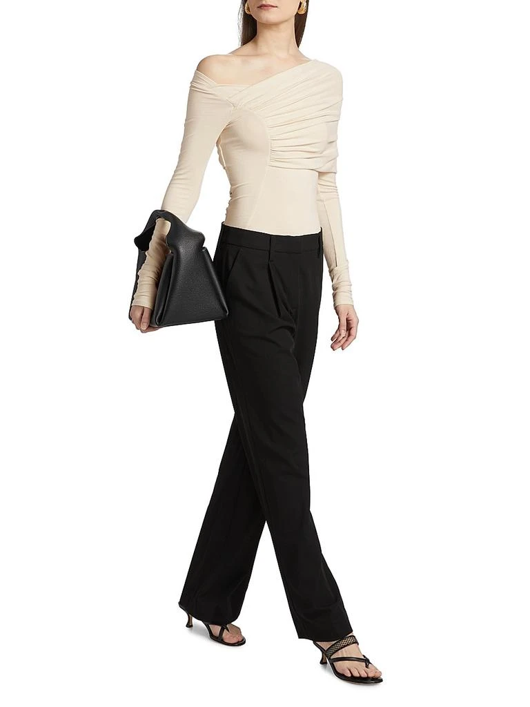 Nonchalant Label Maple Ruched One-Shoulder Long-Sleeve Top 2