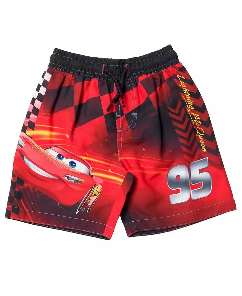 Cars Boys Disney Pixar Lightning McQueen Rash Guard and Swim Trunks Outfit Set 4
