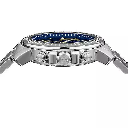 Versace Versace New Quartz Chronograph Silver Bracelet Mens Watch, 45mm 2