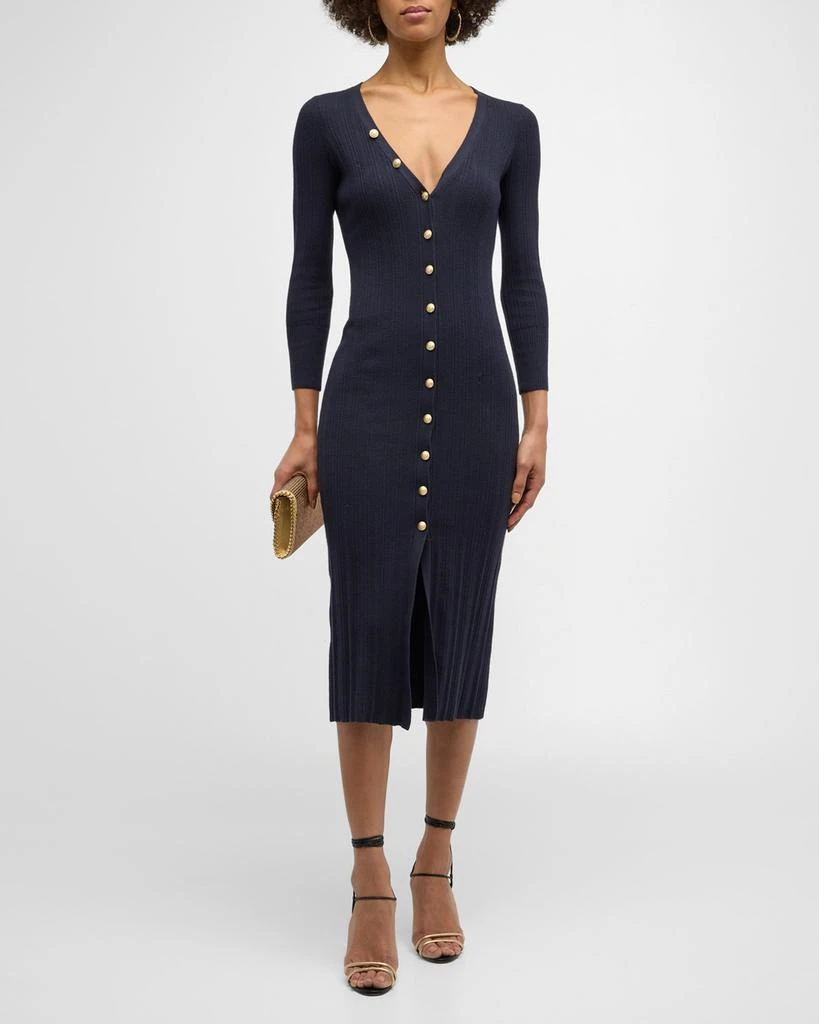 L'Agence Kyra Button-Front Duster Midi Dress - Dresses & Skirts - Compare  Prices from 7+ Stores - Free Shipping - BeyondStyle