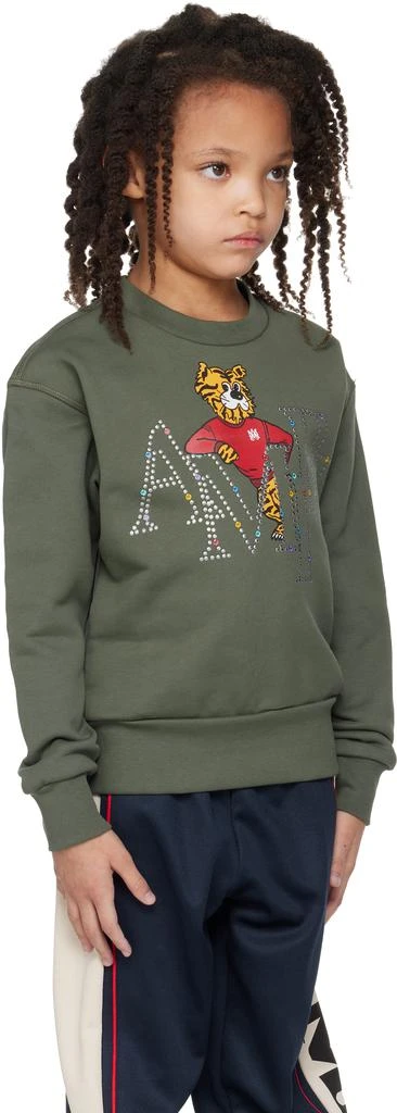 AMIRI Kids Khaki 
AMIRI
 Staggered Tiger Crew Sweatshirt 2