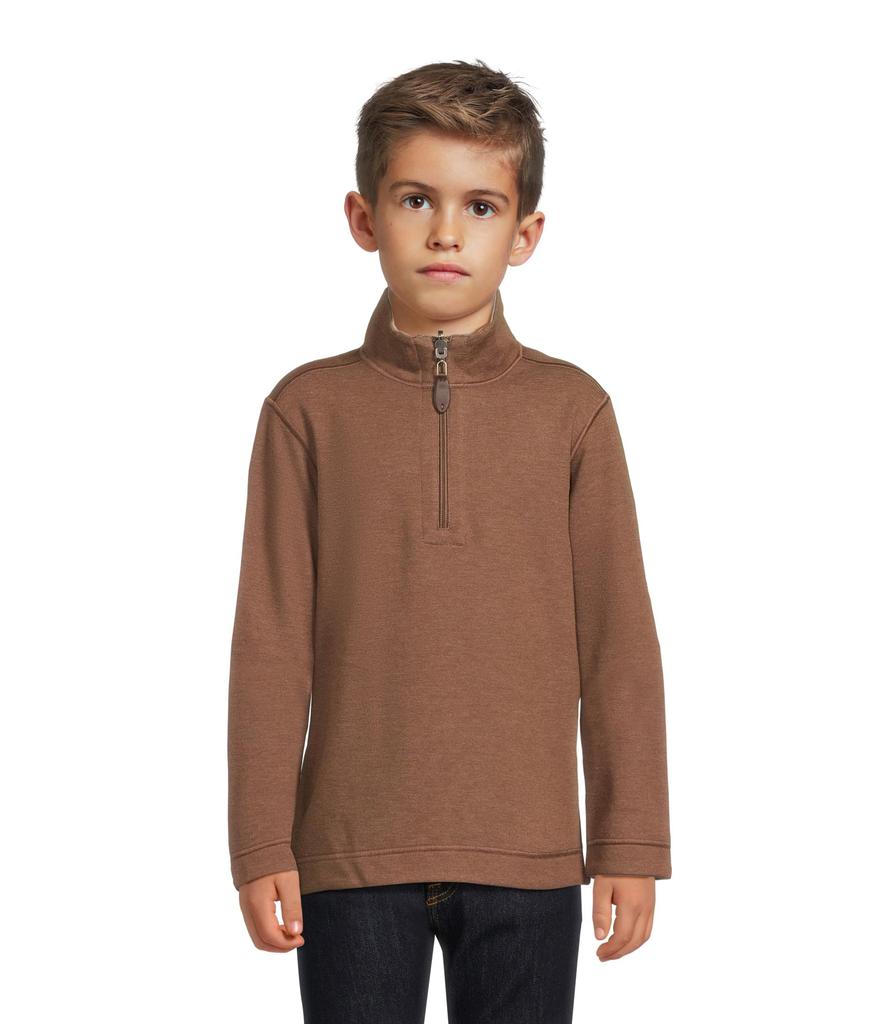 (取寄) ジョンストン&マーフィー キッズ リバーシブル ソリッド クオーター ジップ (ビッグ キッド) Johnston & Murphy Kids Reversible Solid Quarter Zip (big Kid) Rust/Oatmeal Reversible Solid Quarter Zip (Big Kid) – On Sale Now with Up to 60