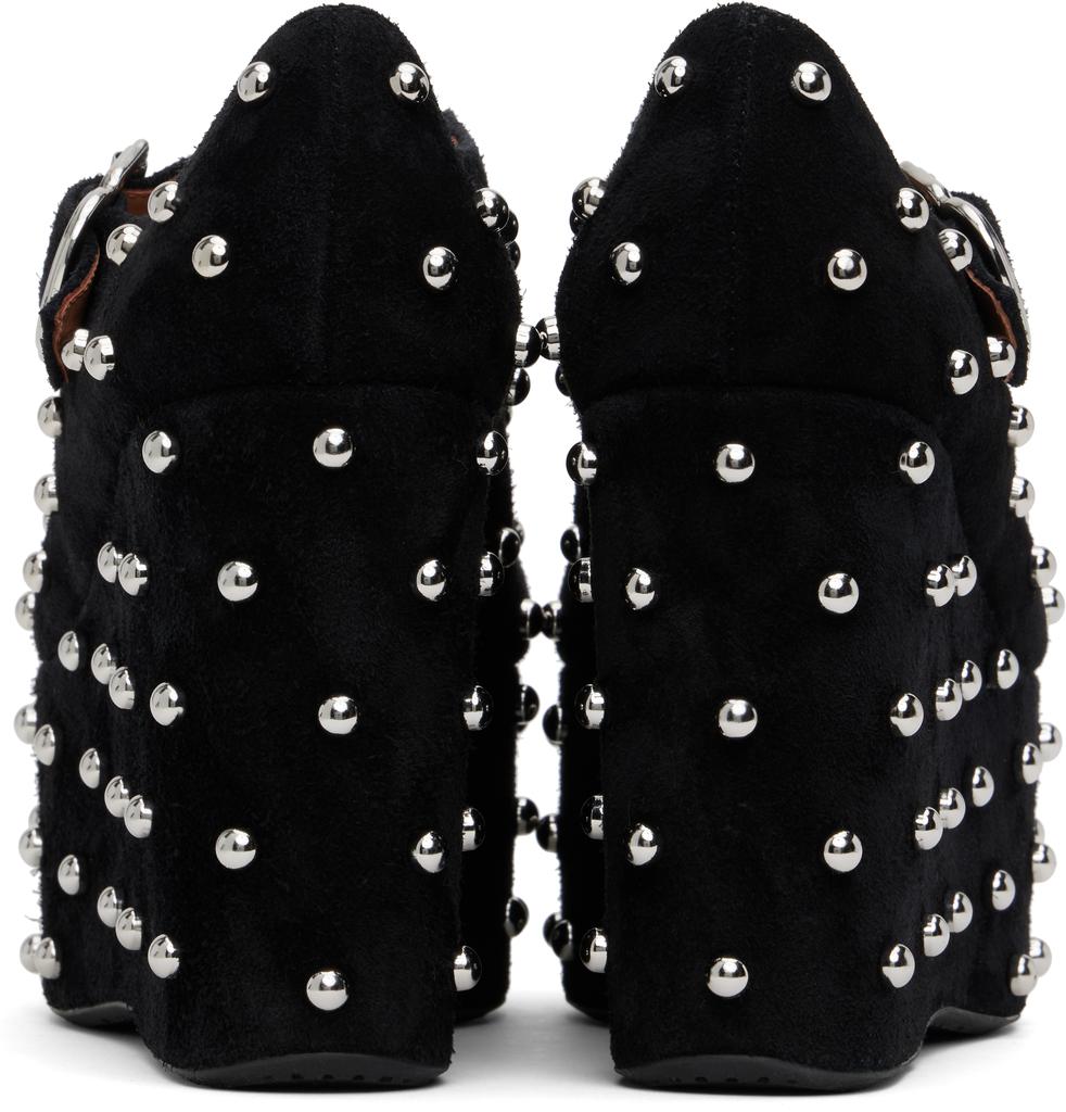 Alaïa Black Criss Cross Wedge Heels