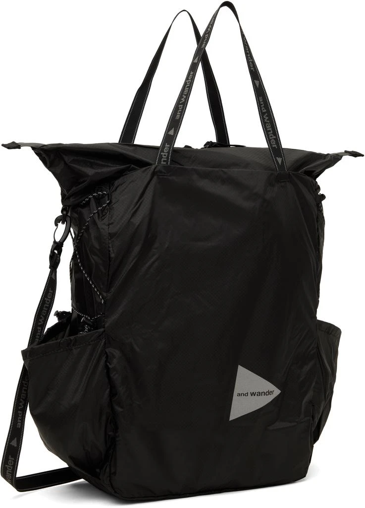 And Wander Black Sil Tote 2