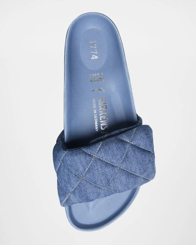 1774 Birkenstock Sylt Quilted Denim Slide Sandals 2