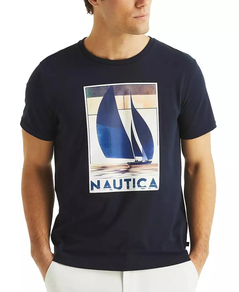 Nautica Men's Short Sleeve Crewneck Sailboat Graphic T-Shirt 1