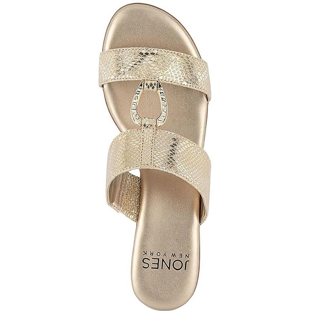 JONES NEW YORK Eanna Womens Embellished Slip-On Wedge Sandals 3