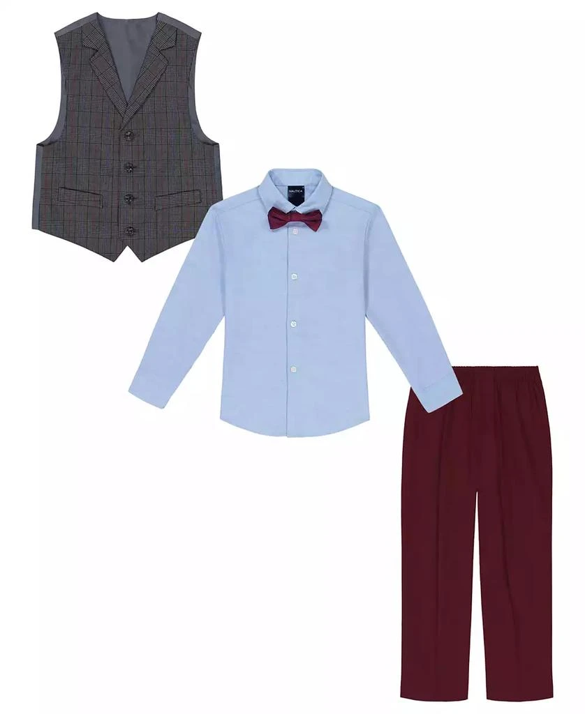 Nautica Toddler and Little Boys Deco Plaid Duo Vest, 4-Piece Set 2