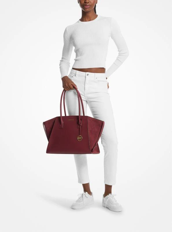 Michael Kors Avril Extra-Large Leather and Suede Tote Bag 4